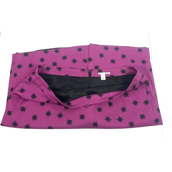 Halogen Anthropologie Purple Sunburst Stars Mini Pencil Skirt Women Size 14 Larg - Picture 3 of 3